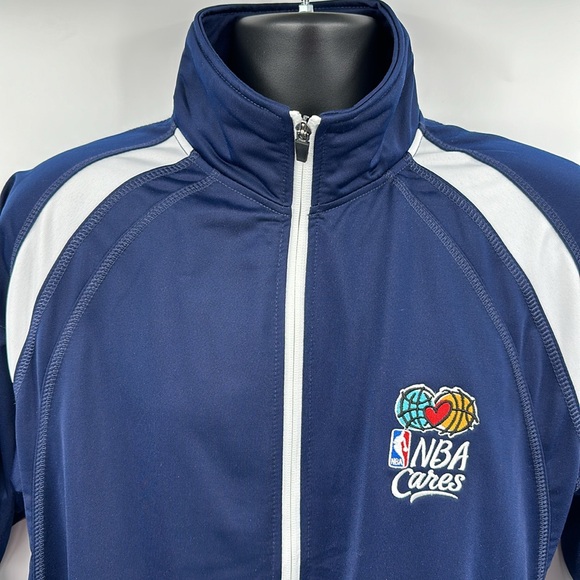 NBA Cares Track Jacket Sz L, Navy/White - Picture 2 of 8